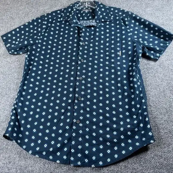 Eddie Bauer Men's Baja Short Sleeve Shirt - True Blue - Size Medium - Picture 1 of 7